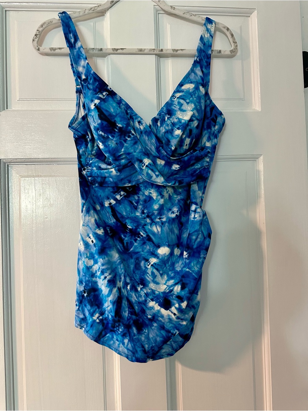 Blue Tie-Dye One-Piece Swimsuit